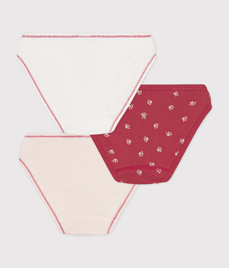Confezione da 3 slip bambina in cotone multicolore