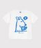 T-shirt a maniche corte in cotone bambina bianco