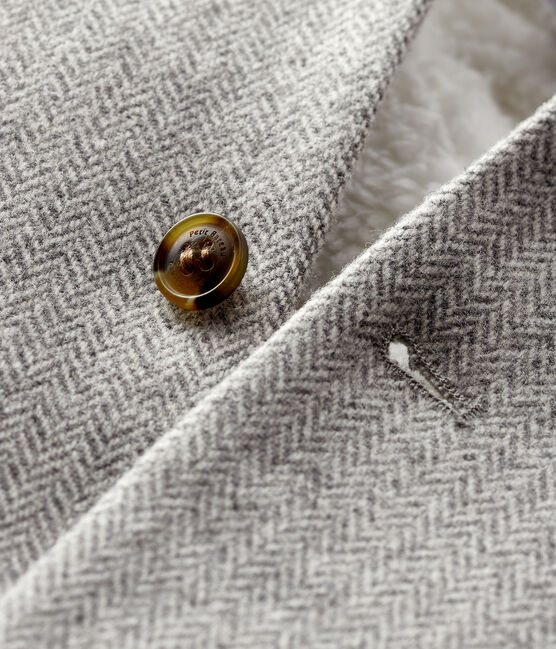Cappotto bebè maschio in lana grigio GRIS CHINE