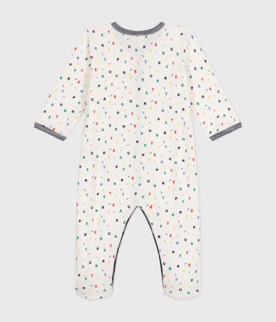 Pigiama neonato in velluto bianco MARSHMALLOW/bianco MULTICO