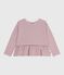 Marinière in cotone bambina rosso MILK/ AMARANTE