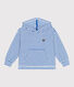 Felpa con cappuccio bambino unisex in spugna di cotone a righe