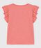 T-shirt a maniche corte in cotone bambina rosa PAPAYE