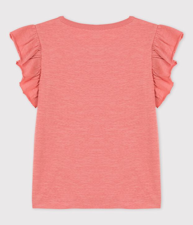 T-shirt a maniche corte in cotone bambina rosa