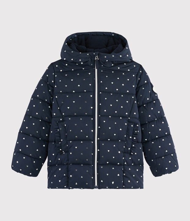 Piumino bambina blu/grigio