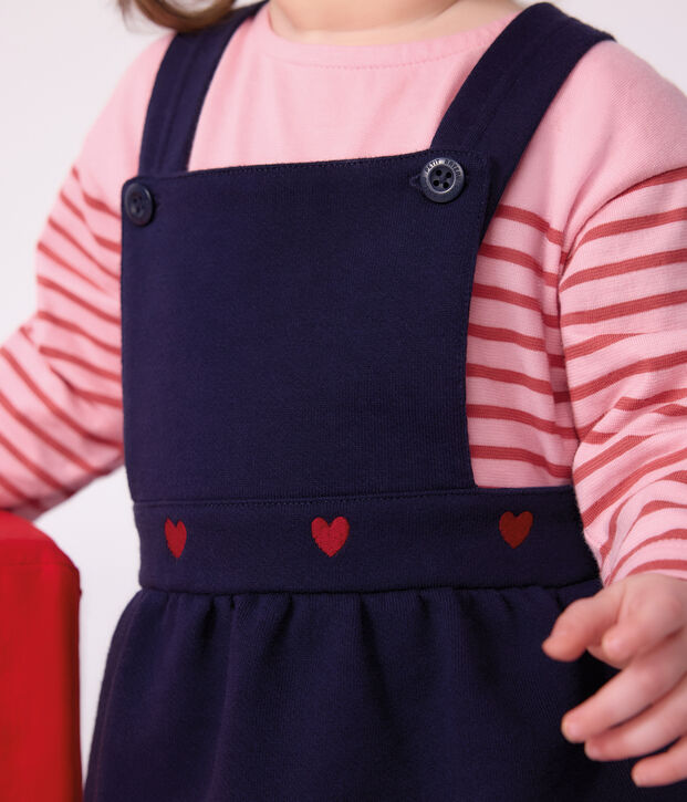 Abito senza maniche in cotone con cuori ricamati neonata SOIR