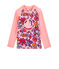 T-shirt anti-UV UPF 50+ ecoresponsabile bambina rosa PATIENCE/bianco MULTICO