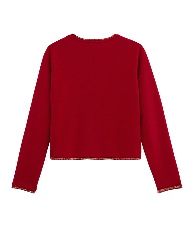 Cardigan tricot bambina rosso