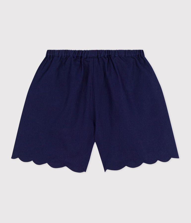 Shorts in cotone tinta unita bambina blu SOIR