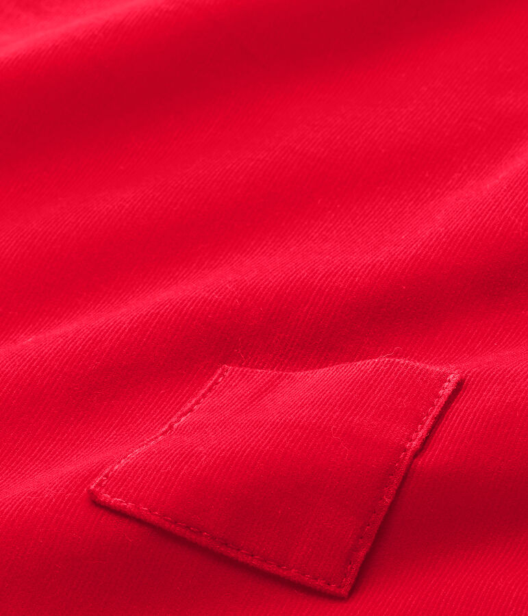 Salopette per beb&egrave; maschio in velluto rosso