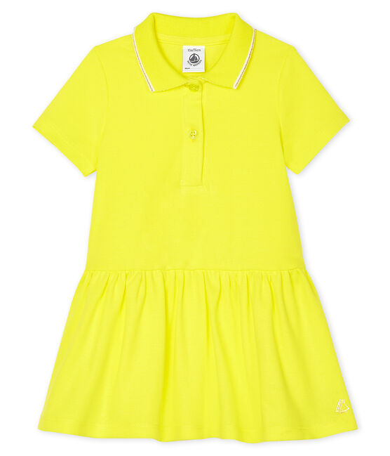 Abito a polo bebè femmina giallo EBLOUIS