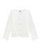 Cardigan bambina in tubique bianco MARSHMALLOW