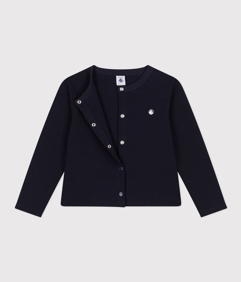 Cardigan in cotone bambino unisex blu