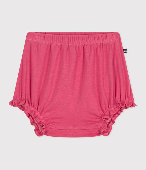 Bloomer in cotone tinta unita neonato rosa PEONIA