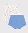 Completo nascita due pezzi in cotone con blusa a volant bianco MARSHMALLOW/bianco MULTICO