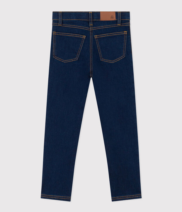 Pantaloni slim in denim bambina blu