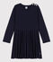 Abito bambina a maniche lunghe in maglia di cotone SMOKING