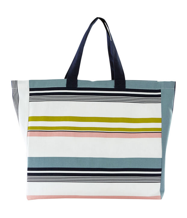 Shopper bianco/multicolore