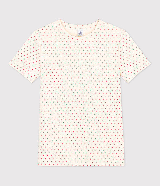 T-shirt L'ICONIQUE girocollo in cotone Donna bianco AVALANCHE+STOP/ MULTICO