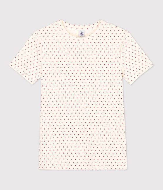 T-shirt L'ICONIQUE girocollo in cotone Donna bianco AVALANCHE+STOP/ MULTICO