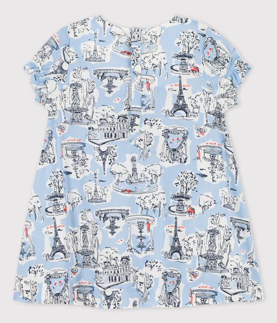 Abito bebè fantasia Paris in popeline bianco MARSHMALLOW/bianco MULTICO