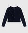 Cardigan in cotone tinta unita donna blu SMOKING