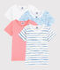 Set a sorpresa di 4 t-shirt a manica corta bambina