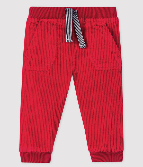 Pantalone bebè maschio in velluto rosso TERKUIT