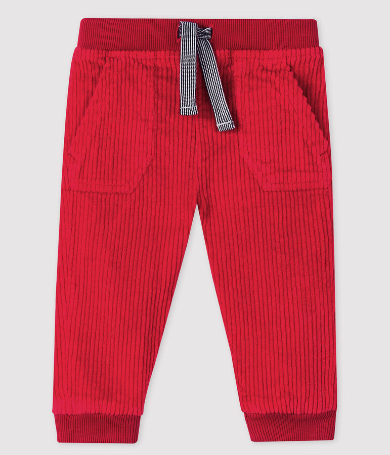 Pantalone beb&egrave; maschio in velluto rosso