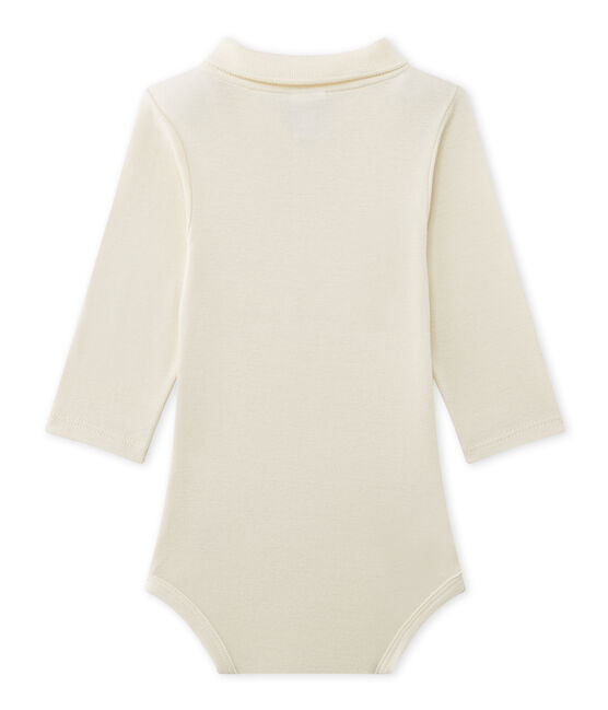 Body bebé maschio con colletto beige COQUILLE