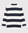 Polo a manica lunga bambino blu SMOKING/bianco MARSHMALLOW
