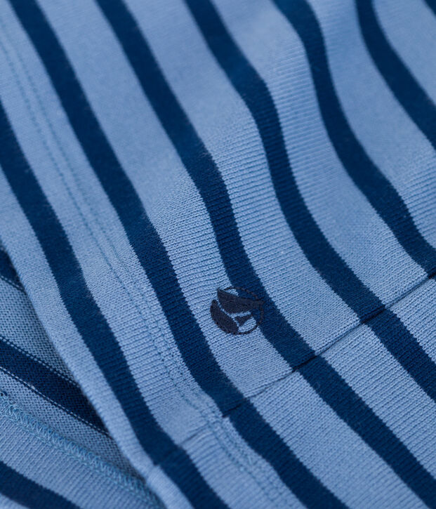 Marini&egrave;re donna abbottonata in cotone blu/blu