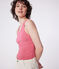 Canotta donna L'Iconique in cotone tinta unita rosa PEONIA