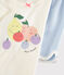Pigiama corto frutta estiva bambina in cotone bianco MARSHMALLOW/bianco MULTICO