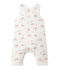 Salopette per bambina in tubique matelassé bianco LAIT/bianco MULTICO