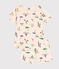 Pigiama short in cotone con stampa multi sport bambino bianco AVALANCHE/ MULTICO
