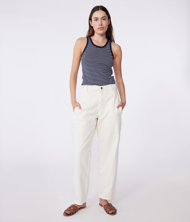 Canotta L'Iconique in cotone a righe donna blu/bianco