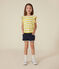 T-shirt bambina a righe in jersey fiammato giallo NECTAR/ AVALANCHE