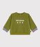 Felpa in cotone con motivo vintage Petit Bateau neonata verde
