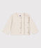 Cardigan a tinta unita in jersey spesso per neonati beige MONTELIMAR CHINE