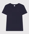 T-shirt L'ICONIQUE girocollo in cotone donna blu SMOKING