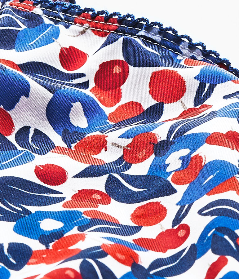 Costume da bagno beb&eacute; bambina a fiori bianco MARSHMALLOW/bianco MULTICO