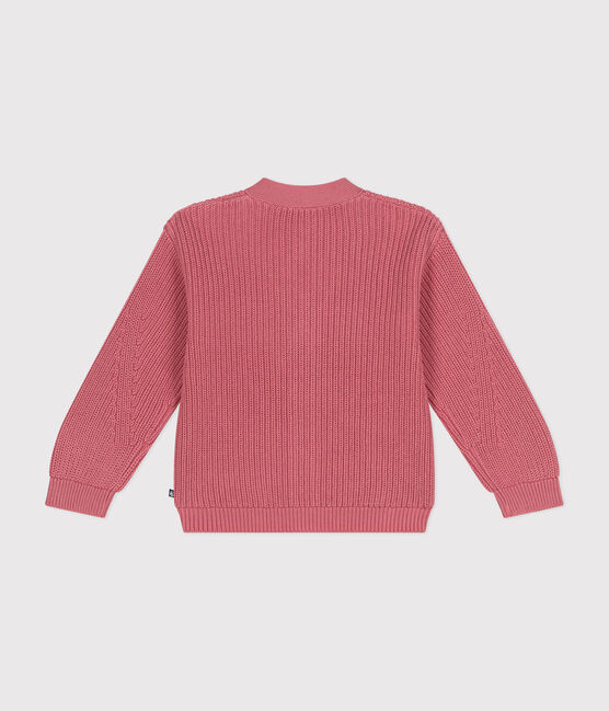 Cardigan in cotone bambina rosa ROSEWOOD