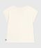 T-shirt a maniche corte con stampa bambina ecru MILK