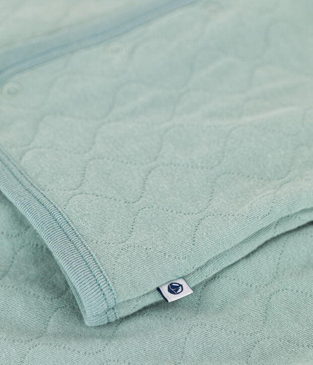 Completo in tubique trapuntato per beb&egrave; verde