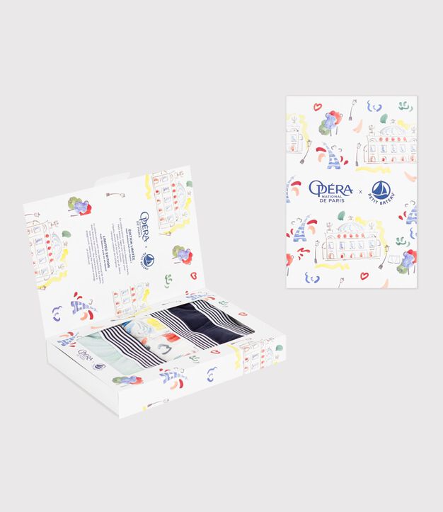 Set di boxer in cotone con stampa Op&eacute;ra bambino multicolore