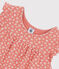 Camicia da notte bambina a fiori in cotone rosa PAPAYE/ MARSHMALLOW