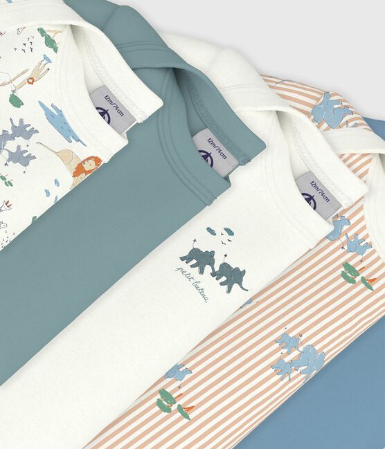 Set di body a maniche corte in cotone con stampa neonato variante 1