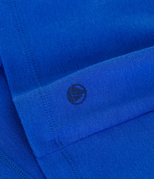Abito a maniche corte in cotone bambina blu