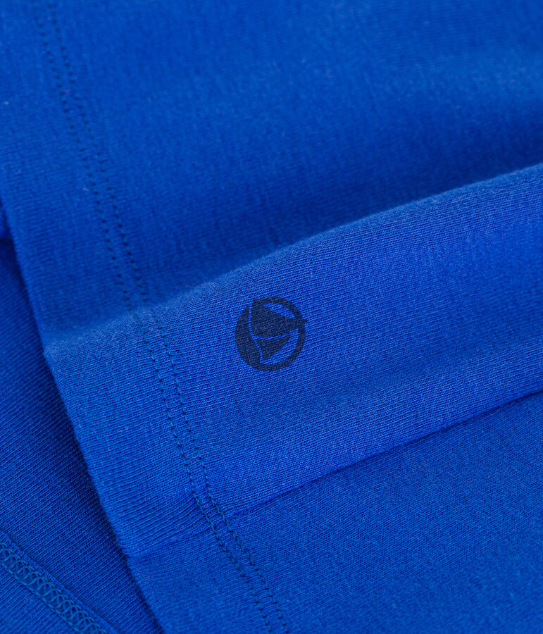 Abito a maniche corte in cotone bambina blu